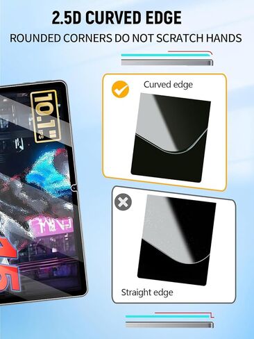 واقي شاشة لجهاز Raemond K80/K70/K50/K30 Android 15 Tablet 10.1 بوصة، FJIASTB مضاد للخدش 9H طبقة زجاجية مقواة سهلة التركيب، بدون فقاعات، عبوتان in Kuwait