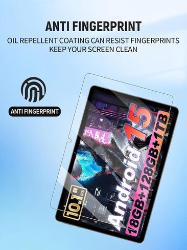 واقي شاشة لجهاز Raemond K80/K70/K50/K30 Android 15 Tablet 10.1 بوصة، FJIASTB مضاد للخدش 9H طبقة زجاجية مقواة سهلة التركيب، بدون فقاعات، عبوتان in Kuwait