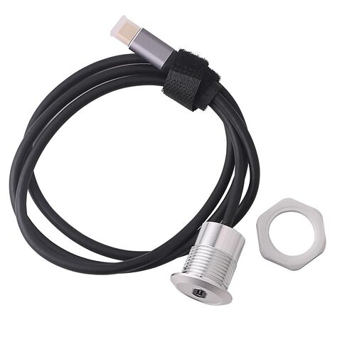 USB USBC نوع C Typec أنثى إلى أنثى F-F لوحة جبل تمديد محول معدني مستدير in Saudi Arabia