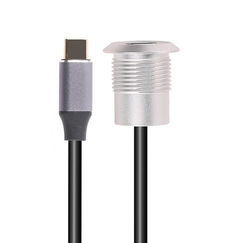 USB USBC نوع C Typec أنثى إلى أنثى F-F لوحة جبل تمديد محول معدني مستدير in Saudi Arabia