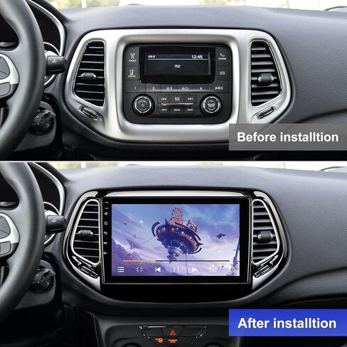 راديو سيارة Android 14 لـ 2+64G Jeep Compass/Patriot 2017-2019 10.1 بوصة 1280*720 شاشة لمس ستيريو للسيارة مع Carplay Android Auto Backup Camera Mirror Link GPS Navigation WiFi 6 Bluetooth 5.4 FM SWC in Kuwait