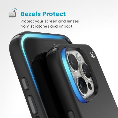 Speck Presidio2 Pro MagSafe Case - Slim iPhone 16 Pro Max Case - Black/Slate Grey in Saudi Arabia