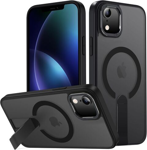 حافظة لهاتف iPhone XR متوافقة مع Magsafe، حامل مدمج غير مرئي [حماية من السقوط العسكري] غطاء حماية نحيف مغناطيسي قوي مضاد للصدمات لهاتف iPhone XR 6.1 (أزرق) in Kuwait