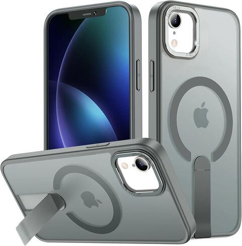 حافظة لهاتف iPhone XR متوافقة مع Magsafe، حامل مدمج غير مرئي [حماية من السقوط العسكري] غطاء حماية نحيف مغناطيسي قوي مضاد للصدمات لهاتف iPhone XR 6.1 (أزرق) in Saudi Arabia