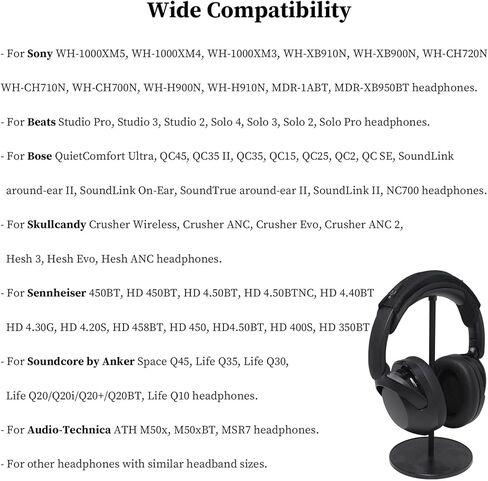 غطاء وسادة لعصابة الرأس من Adhiper لسماعات Skullcandy Crusher Evo، Crusher ANC 2، Hesh Evo، Hesh ANC، غطاء عصابة رأس أكثر نعومة بسمك 6 مم لتخفيف الضغط ومضاد للتقشير، مع حلقة تعليق in Saudi Arabia
