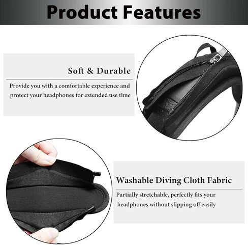 غطاء وسادة لعصابة الرأس من Adhiper لسماعات Skullcandy Crusher Evo، Crusher ANC 2، Hesh Evo، Hesh ANC، غطاء عصابة رأس أكثر نعومة بسمك 6 مم لتخفيف الضغط ومضاد للتقشير، مع حلقة تعليق in Saudi Arabia