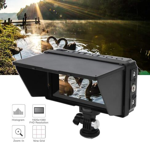 Acouto 5-Inch IPS Touchscreen Camera with 2000 Nits Brightness, Dual Battery Slots, and Versatile Mounting Options for Filmmaking in Saudi Arabia