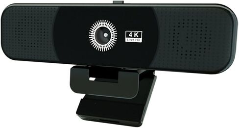 كاميرا ويب بدقة 4K مع ميكروفون ومكبر صوت، وكاميرا ويب للكمبيوتر الشخصي مع غطاء، و4 ميكروفونات مصفوفة، وسماعتين، وتصحيح تلقائي للضوء المنخفض، وكاميرا USB للمؤتمرات/الفصل عبر الإنترنت in Kuwait