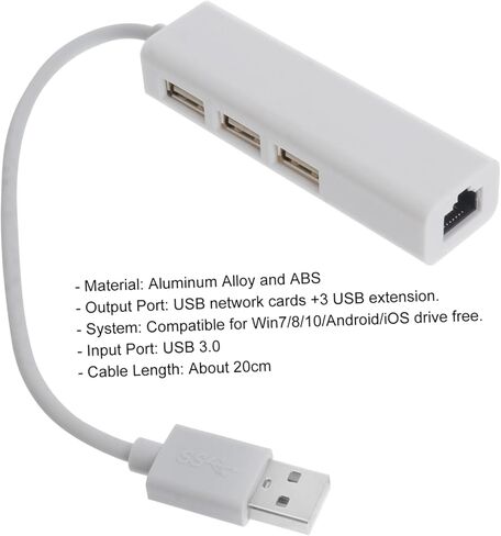 TEHAUX High Speed USB Network Cable Converter Docking Station USB Hub and Ethernet in Saudi Arabia