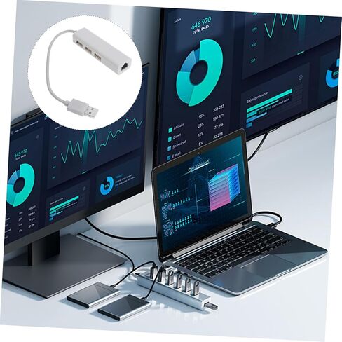 TEHAUX High Speed USB Network Cable Converter Docking Station USB Hub and Ethernet in Saudi Arabia