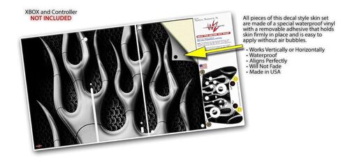WraptorSkinz Skin Decal Vinyl Wrap compatible with the XBOX Series X Console and Controller - Metal Flames Chrome (GAMING CONSOLE NOT INCLUDED) in Saudi Arabia