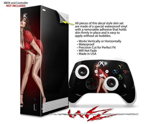 WraptorSkinz Skin Wrap compatible with the 2020 XBOX Series S Console and Controller Ooh-La-La Pin Up Girl (XBOX NOT INCLUDED) in Saudi Arabia