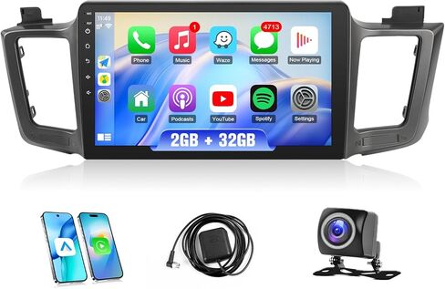 راديو سيارة Leadfan Android لسيارة Toyota RAV4 2013 2014 2015 2016 2017 2018 مع CarPlay Android Auto، شاشة لمس IPS 10.1 بوصة لسيارة RAV4 مع نظام ملاحة GPS بلوتوث WiFi SWC 2+32G in Kuwait