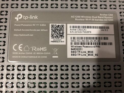 راوتر TP-Link Archer C50 IEEE 802.11ac Ethernet اللاسلكي (متجدد) in Saudi Arabia
