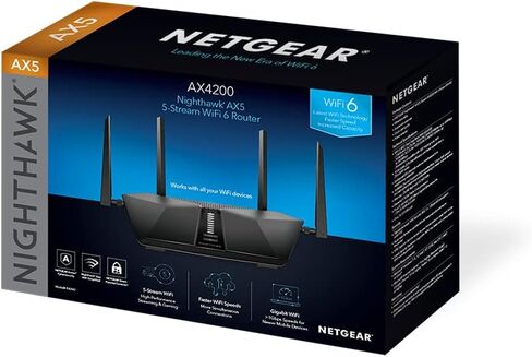 Nighthawk AX5 5-ستريم AX4200 واي فاي 6 راوتر RAX42-100NAS in Saudi Arabia