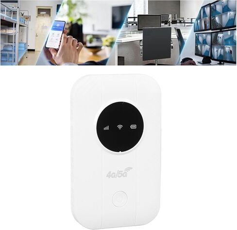 4G 5G Portable WiFi Hotspot, Mobile Router with SIM Card Slot, 300Mbps High Speed for Travel Business, Connect 10 Devices Simultaneously in Saudi Arabia