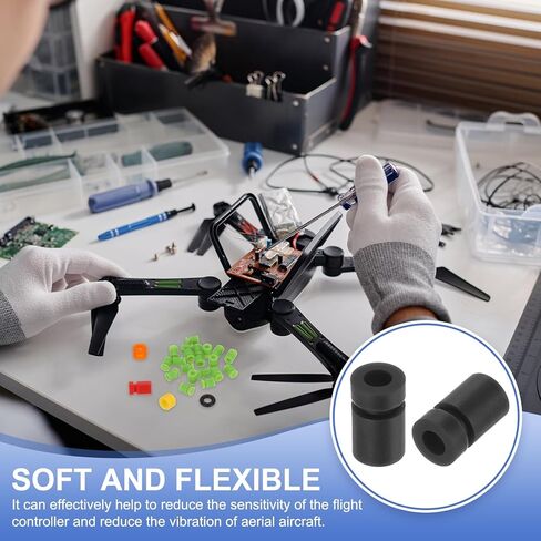 MECCANIXITY RC Anti Vibration Rubber Balls for RC F4 F7 Flight Controller RC Drone Accessories M3x10mm(Black), Pack of 20 in Saudi Arabia