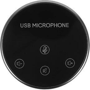 ميكروفون BESPORTBLE USB للمؤتمرات 360 درجة متعدد الاتجاهات لعقد مؤتمرات الفيديو والبث المباشر، متوافق مع ميكروفون الكمبيوتر المحمول، أسود in Kuwait