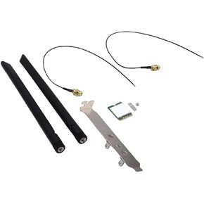 WiFi 6E Card, 6GHz 5GHz 2.4GHz Triple Band Wireless Network Card with Bluetooth 5.3, M.2 Interface, Dual 8db Antenna, Bracket, for 10/11 64 Bit in Kuwait