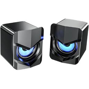 سماعات كمبيوتر مكتبي USB صغيرة مع مضخم صوت سلكي، ومكبرات صوت مدمجة للوسائط المتعددة لاستخدام الكمبيوتر المحمول في المكتب، ونظام صوت يعمل بتيار مستمر 5 فولت باللون الأسود in Kuwait