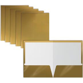 مجلدات ورقية بيضاء لامعة 2 جيب، حجم الحروف، 25 حزمة، محافظ ورقية بيضاء من Better Office Products، صندوق من 25 مجلد أبيض in Kuwait
