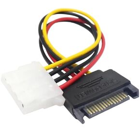 1 قطعة 15 دبوس SATA ذكر إلى موليكس IDE 4 دبوس أنثى كابل محول SATA إلى IDE كابل الطاقة 20 سم بديل لتصنيع المعدات الأصلية الجديد 2026 عالي لمكونات إلكترونية موثوقة، ودقة، وأداء مستقر in Kuwait