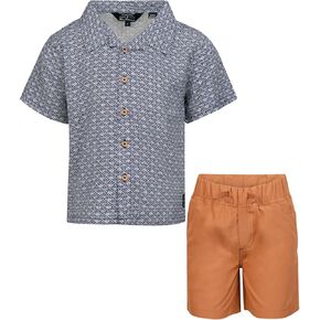 Ben Sherman Clothes Boys’ 2-Piece Linen-Tech Short Set with Button-Down Shirt & Shorts – Baby, Toddler & Big Boys (12M-14) in Kuwait