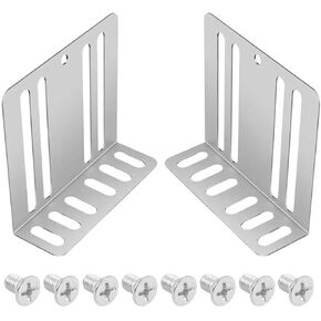 2PCS Car Double DIN Installation Kit with 8PCS Screws,Sturdy Car Double DIN Install Kit with Multiple Long & Short Holes,Practical Cars Doubles DINs Kits Mounting Brackets in Saudi Arabia