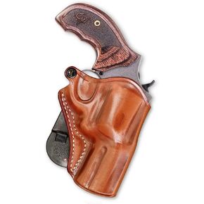 Masc Premium Leather OWB Paddle Holster مفتوح من الأعلى يناسب Taurus Defender 856 .38 Special 6-Shot 3 "برميل، رسم باليد اليمنى، بني #1603# in Saudi Arabia