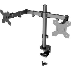 Simple Trending Dual Monitor Stand, Monitor Arm, Heavy Duty Adjustable Monitor Desk Mount for 2 Screens up to 27 Inches, (Black) in Saudi Arabia