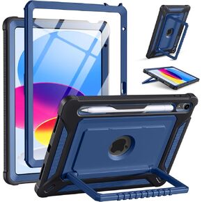 حافظة Akkerds لجهاز iPad A16 الجيل الحادي عشر 11 بوصة 2025 - حافظة iPad الجيل العاشر 10.9 بوصة 2022 مع حامل قلم رصاص - واقي شاشة ومسند - غطاء حماية متين شديد التحمل - أسود in Kuwait