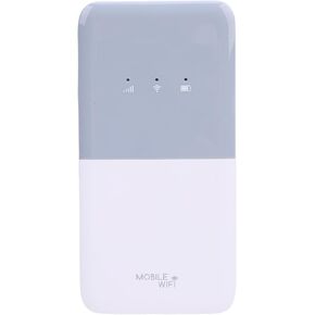 Diyeeni Portable WiFi، 4G LTE Mobile Hotspot اتصال ثابت 300 ميجابت في الثانية بطارية 2000 مللي أمبير في الساعة للسفر (أبيض رمادي) in Kuwait