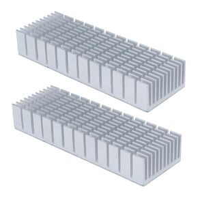 LiebeWH 2 Pcs Aluminum Heatsink Cooler 120x40x20mm for CPU Motherboard Electronic Chip Cooling(Without Adhesive) in Kuwait