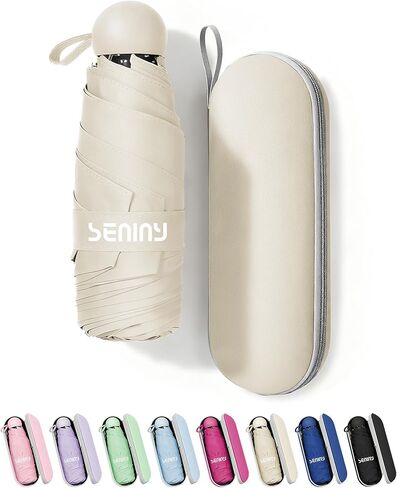 Seniny Pracking Travel Smobrella ، مظلات تلقائية للأمطار ، محمولة وضغط على حقيبة الظهر ، الأشعة فوق البنفسجية القوية للحماية ، مظلة الشمس للمشي والسيارة in Saudi Arabia