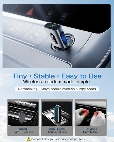محول CarPlay اللاسلكي لهواتف iPhone، اتصال تلقائي أسرع 3X، بدون تأخير، التوصيل والتشغيل مع Bluetooth 4 وWiFi 6، دونجل صغير، يتضمن كابل تمديد USB وUSB-C، وتحويل لاسلكي مستقر in Kuwait