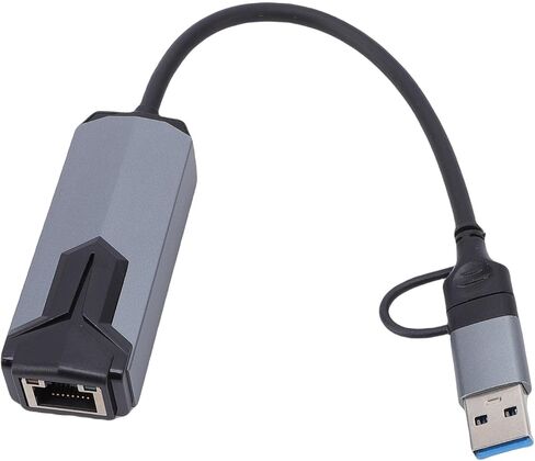 محول Bewinner USB C إلى Ethernet، محول شبكة LAN RJ45 Ethernet بسرعة 2.5 جيجابت في الثانية مع غلاف من الألومنيوم لأجهزة OS X OS iOS 3 4 5 in Kuwait
