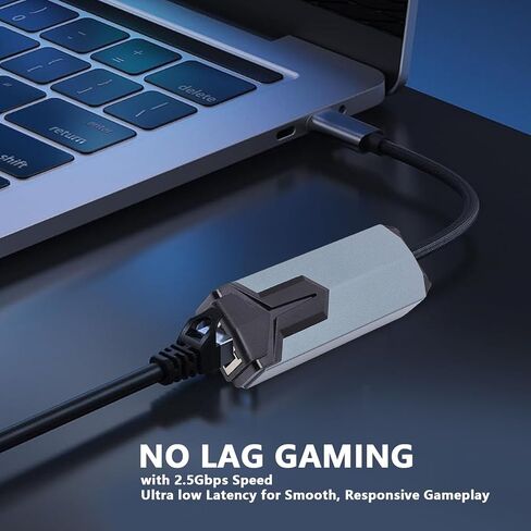 محول Bewinner USB C إلى Ethernet، محول شبكة 2.5G RJ45 LAN مع غطاء من الألومنيوم لأجهزة OS X OS iOS 3 4 5 in Kuwait