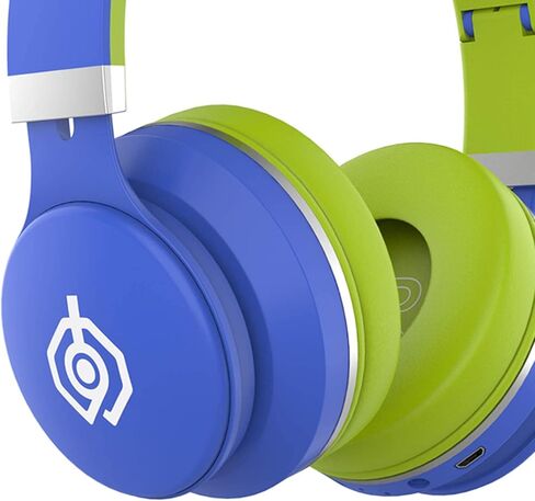 Stereo Gaming Headset with Mic for Pc Mobile Phone Sound Cat Ear Headphones Lightweight Self-Adjusting Over Ear Office Headphones - Blue Green 150X100X50Mm/Blue Green/150 * 100 * 50Mm in Saudi Arabia