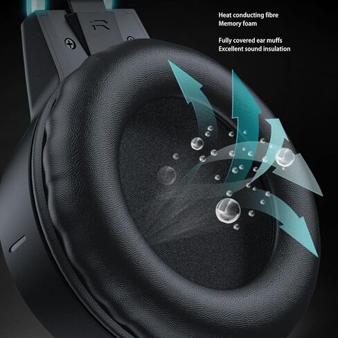 سماعة ألعاب RGB Cat Ear مع ميكروفون، وإلغاء الضوضاء، ومشغلات 50 مم للكمبيوتر المحمول OneNew Series X Sand Switch، ومقبس USB 3.5 مم متوافق in Saudi Arabia