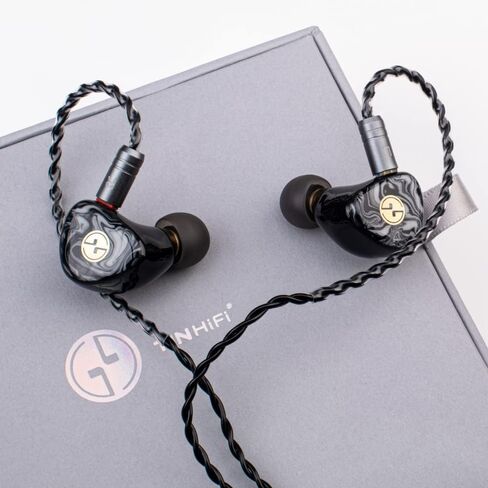 TINHIFI T3 Plus 10 مم LCP Dynamic Driver IEM، سماعات أذن سلكية HiFi مع صوت متوازن وباس عميق، هيكل رخامي مطبوع ثلاثي الأبعاد، كابل مطلي بالفضة ثنائي السنون قابل للفصل لعشاق الموسيقى الصوتي in Kuwait