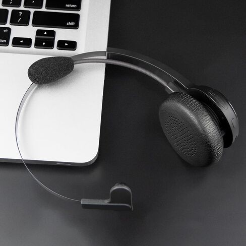 SOULWIT Replacement Earpads Cover for LEVN LE-HS010 (Superior/Basic), LE-HS011 Superior Bluetooth Headsets, Cushions Ear Pads Cover with Soft Protein Leather - Black in Saudi Arabia