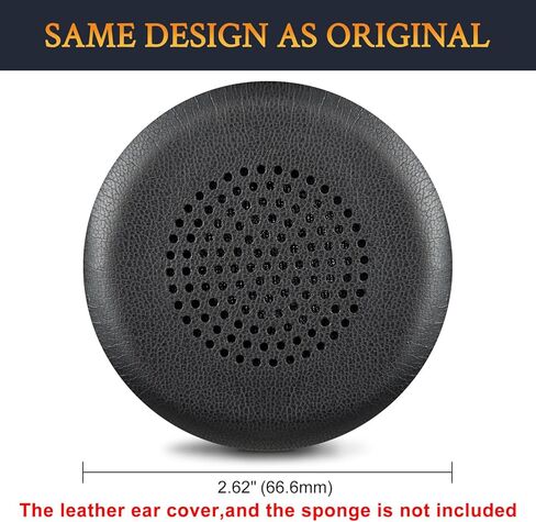 SOULWIT Replacement Earpads Cover for LEVN LE-HS010 (Superior/Basic), LE-HS011 Superior Bluetooth Headsets, Cushions Ear Pads Cover with Soft Protein Leather - Black in Saudi Arabia