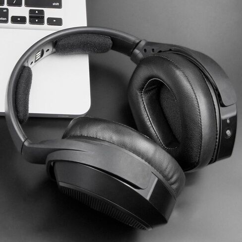 SOULWIT Lambskin Earpads Replacement for Sennheiser RS165/TR165/RS175/TR175/RS185/TR185/RS195/TR195(RS/TR 165 175 185 195 RF), Ear Pads Cushions for HDR165/175/185/195(HDR 195RF) - Black in Saudi Arabia
