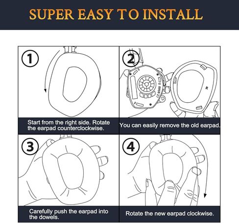 SOULWIT Lambskin Earpads Replacement for Sennheiser RS165/TR165/RS175/TR175/RS185/TR185/RS195/TR195(RS/TR 165 175 185 195 RF), Ear Pads Cushions for HDR165/175/185/195(HDR 195RF) - Black in Saudi Arabia
