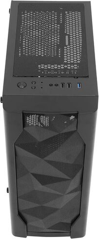 حقيبة كمبيوتر مكتبي Vaguelly ATX مع لوحة جانبية من الزجاج المقوى، وهيكل كمبيوتر ألعاب أسود متوافق مع اللوحات الأم كاملة الحجم، ودعم تبريد المياه للبنيات المخصصة in Kuwait