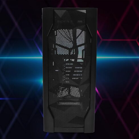 حقيبة كمبيوتر مكتبي Vaguelly ATX مع لوحة جانبية من الزجاج المقوى، وهيكل كمبيوتر ألعاب أسود متوافق مع اللوحات الأم كاملة الحجم، ودعم تبريد المياه للبنيات المخصصة in Kuwait