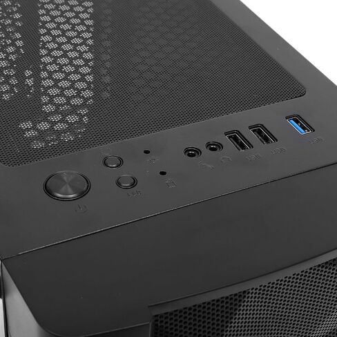 حقيبة كمبيوتر مكتبي Vaguelly ATX مع لوحة جانبية من الزجاج المقوى، وهيكل كمبيوتر ألعاب أسود متوافق مع اللوحات الأم كاملة الحجم، ودعم تبريد المياه للبنيات المخصصة in Kuwait
