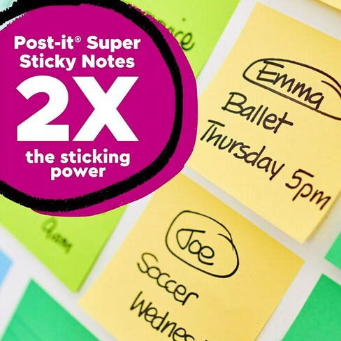 Post-it Super Sticky Notes-to-go Pop-Up Notes, 3 in. x 3 in., 6 Dispensers with 540 Total Pastel Sticky Notes in Pink Salt Color, Great for School, Office, Classroom, or Home in Saudi Arabia