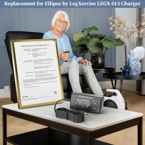 24V Charger for Ellipse by LegXercise AC Adapter for Ellipse Legxercise LEGX-013 LEGX013 Fitness Under Desk Elliptical Trainer Machine Power Supply for DZ048BHL240200U in Kuwait