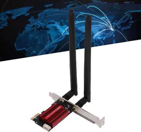 بطاقة واي فاي VBESTLIFE PCIe للكمبيوتر المكتبي، بلوتوث 4.0، محول لاسلكي ثنائي النطاق 802.11ax، زمن استجابة منخفض جدًا، من أجل الفوز، من أجل Linux، من أجل OS X in Saudi Arabia